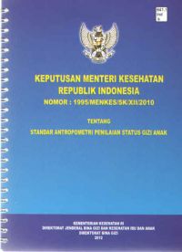 KEPUTUSAN MENTERI KESEHATAN REPUBLIK INDONESIA