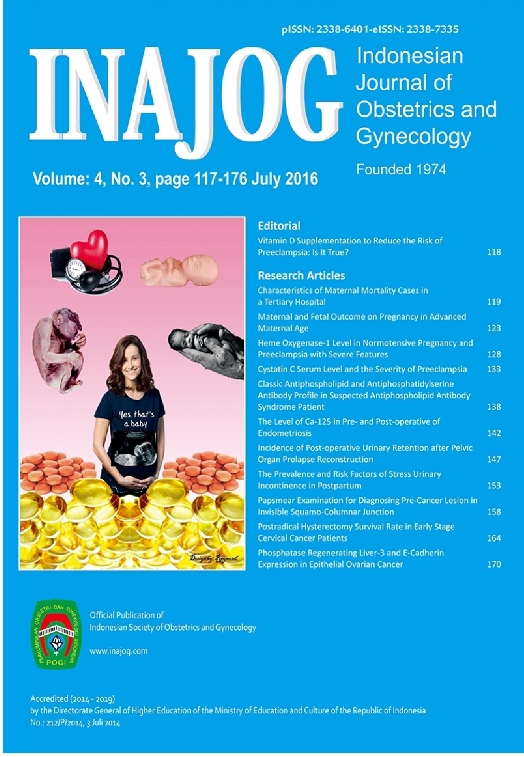 Indonesian Journal of Obstretric Gynecology (INAJOG) 
