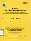 Buletin Penelitian Sistem Kesehatan (Bulletin of Health System Research)