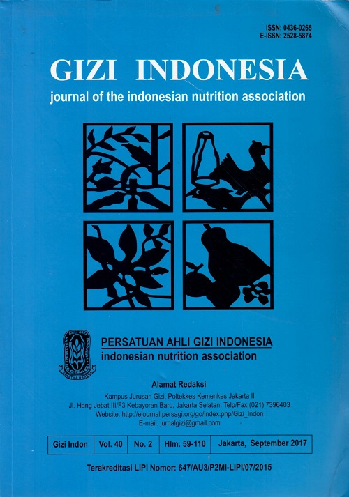 Gizi Indonesia (Journal of the Indonesian Nutrition Association)