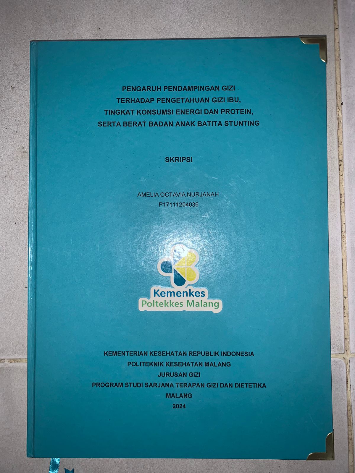 PENGARUH PENDAMPINGAN GIZI    TERHADAP PENGETAHUAN GIZI IBU,   TINGKAT KONSUMSI ENERGI DAN PROTEIN,   SERTA BERAT BADAN ANAK BATITA STUNTING 