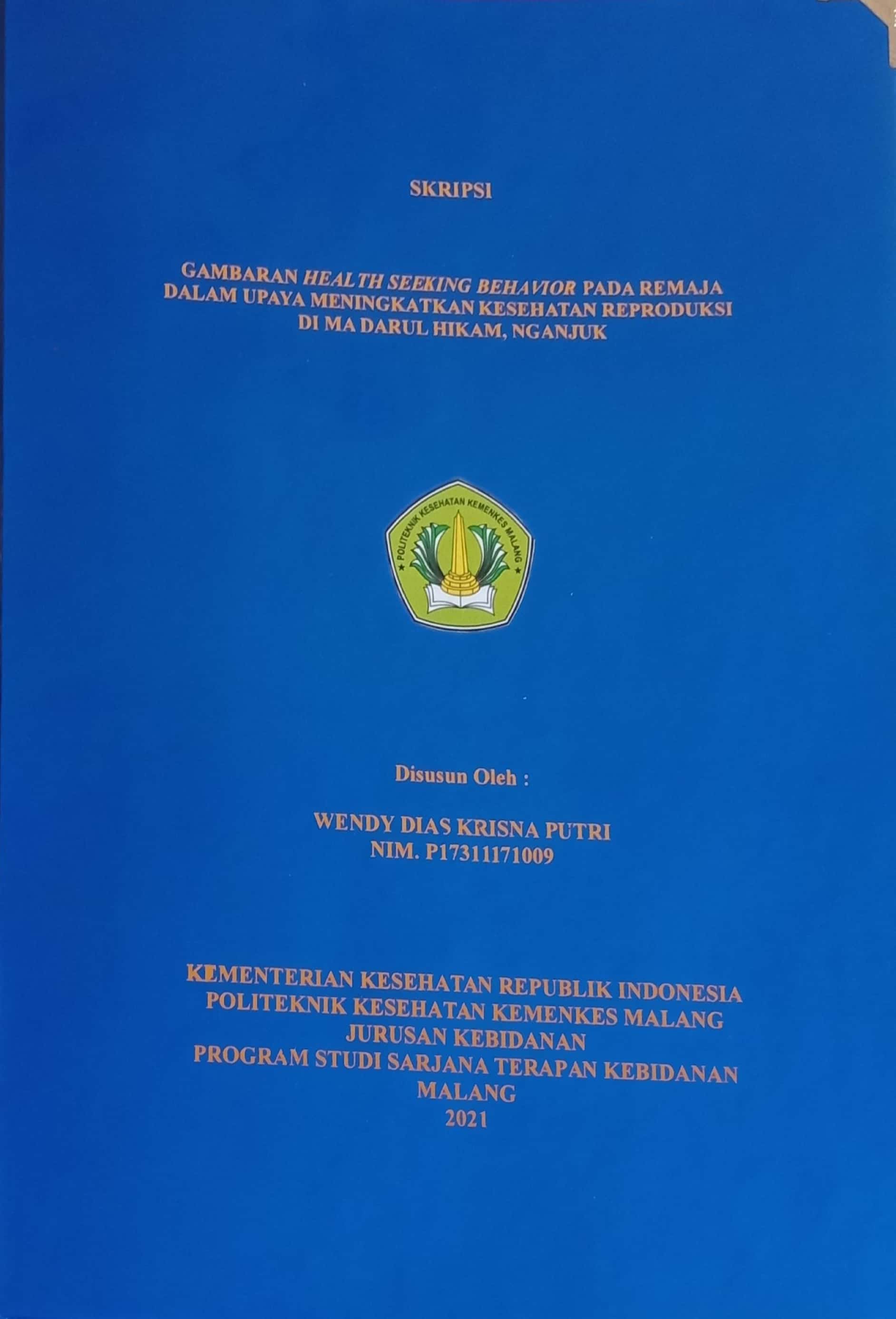 GAMBARAN HEALTH SEEKING BEHAVIOR PADA REMAJA DALAM UPAYA MENINGKATKAN KESEHATAN REPRODUKSI DI MA DARUL HIKAM, NGANJUK