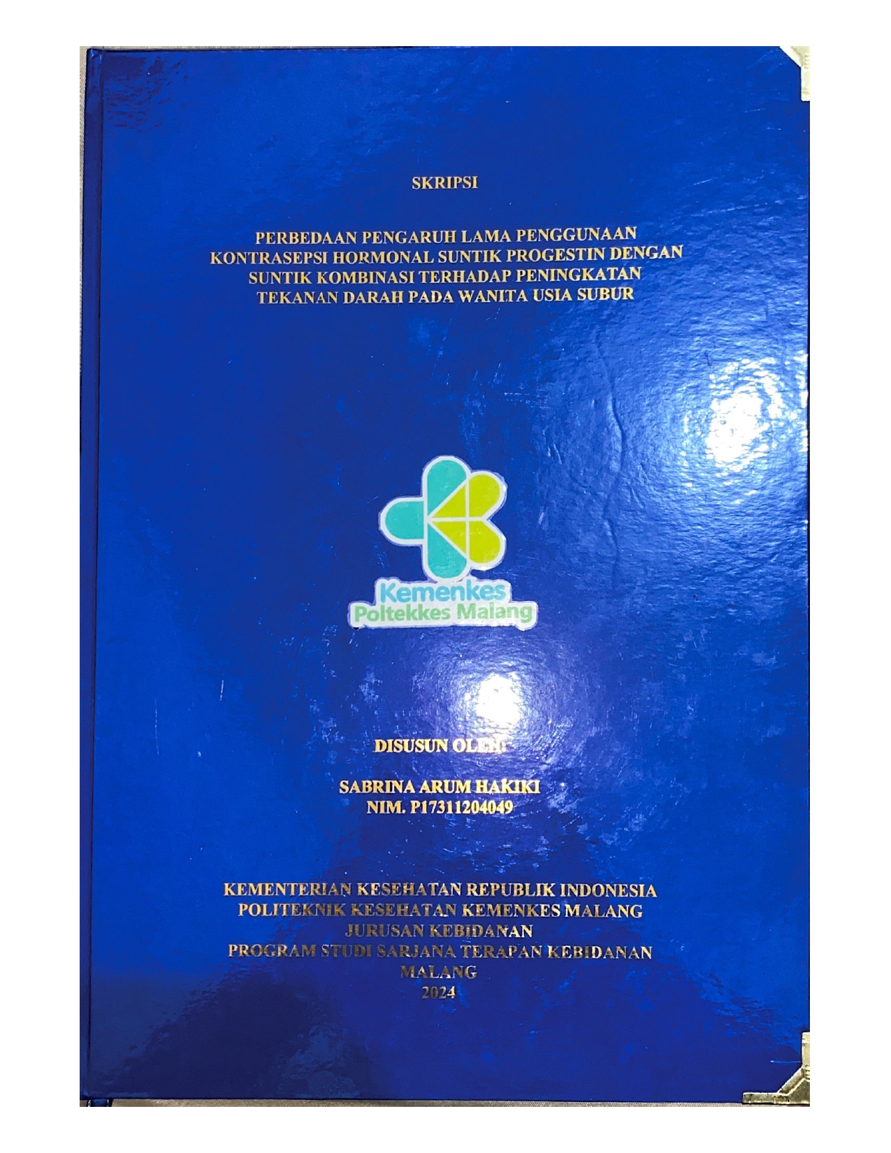 PERBEDAAN PENGARUH LAMA PENGGUNAAN  KONTRASEPSI HORMONAL SUNTIK PROGESTIN DENGAN  SUNTIK KOMBINASI TERHADAP PENINGKATAN TEKANAN DARAH PADA WANITA USIA SUBUR