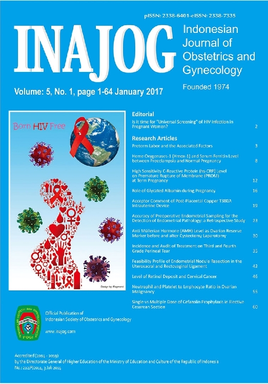 Indonesian Journal of Obstretric Gynecology (INAJOG) 