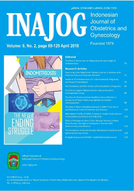 Indonesian Journal of Obstretric Gynecology (INAJOG) 