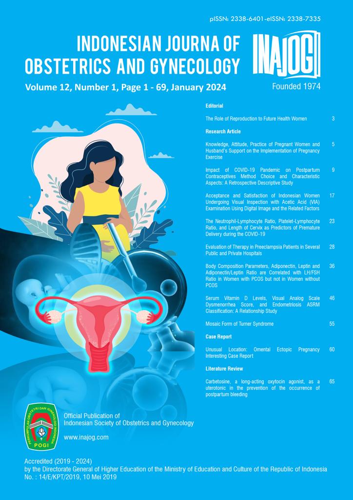 Indonesian Journal of Obstretric Gynecology (INAJOG) 